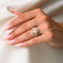 Pear Silicone Ring with Metal Frame & Stones – Includes 2 Stackable Bands | Patented Design by Rinfit